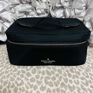 New Kate Spade Black Nylon Cosmetic Bag